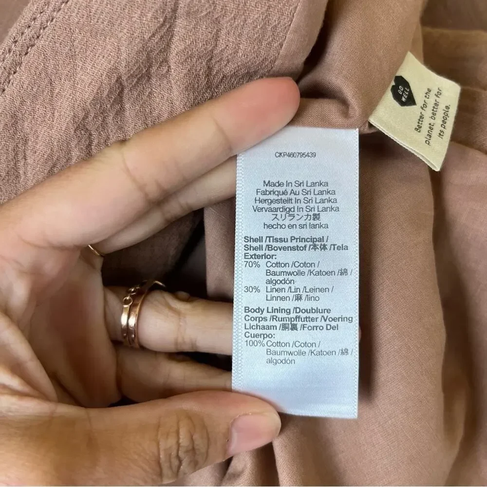 Madewell Cotton-Linen Relaxed Larsen Blazer in Faded Earth